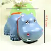 Yiming Xianyuan Hipopótamo de Madera Pintado a Mano Tortuga Animales Adornos Decoración del Hogar Festivo Regalos Creativos