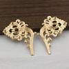 Horquilla de flor chapada en oro estilo Tang, colgante para traje antiguo, tocado Hanfu, accesorios de material para horquilla de pelo