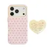Adequado para Apple 18Promax Bolinhas Desenho Animado Coração Urso Coelho Suporte Flip iPhone Celular Capa Rígida e Macia Personalização