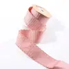 Decoração de Cabelo Laço DIY Feito à Mão Lado Único Onda Cor Sólida Pied-de-Poule Fita Caixa de Presente Buquê de Flores Materiais de Embalagem