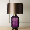 Lámpara de mesita de noche moderna minimalista para sala de estar, lámpara de mesa de cristal para dormitorio de hotel, lámpara de escritorio de cristal, jarrón de lujo ligero estilo americano, al por mayor
