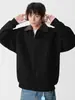 Ropa para Hombre Fengshe / Nuevo Estilo Primavera y Otoño 2026 Sudadera Cardigan Holgada con Cuello Solapa para Hombre, Top Casual Retro Japonés para Pareja