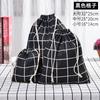 Pequena Bolsa Transparente de Algodão e Linho com Cordão Bolsa Pequena de Tecido para Estudantes Bolsa para Guardar Miudezas de Dormitório Bolsa para Guardar Roupa Íntima