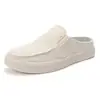 Sapatos casuais de lona slip-on masculinos de verão transfronteiriços, mocassins slip-on de cor sólida simples, sapatos de tecido casuais respiráveis