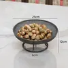 Bandeja de frutas secas estilo lujo, adecuada para mesas de café en la sala de estar, para exhibir bocadillos, dulces y nueces; también funciona como frutero y caja para guardar nueces