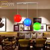 Lustre de restaurante de bola colorida, moderno e minimalista, lâmpada de LED para bar, corredor, sala de jantar, jardim de infância, lâmpadas criativas