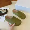 Coleção Outono 2026: Mules Confortáveis com Solado Grosso Feminino, Meia Pantufa Retro de Bico Fechado, Estilo Plataforma, Estilo Coreano da Moda