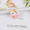 Accesorios de resina unicornio arcoíris galleta pinza para el pelo diy resina pequeños accesorios hechos a mano joyería diy accesorios de pegamento en crema