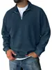 Nueva Sudadera Gruesa de Peso Pesado con Flor Frita para Hombre de Amazon, Comercio Exterior, Cuello Alto, Hombro Caído, Holgada