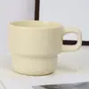 Copo de Água de Cerâmica Copo de Presente com Logotipo Impresso Cor Caneca de Grande Capacidade Cor Esmalte Copo de Café Copo de Cerâmica de Alto Valor