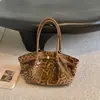 Bolsa de Gran Capacidad para Mujer 2026 Nuevo Otoño Retro Nicho Estampado de Leopardo Bolso de Mano para Viajes Diarios Bolso de Hombro Único de Alta Gama