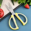 Tijeras de Cocina de Doble Color con Mango de Plástico en Blíster, Tijeras Multifuncionales de Acero Inoxidable para Abrir Nueces, Cortar Papel, Uso de Oficina y Hogar