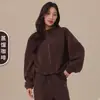 Ropa exterior unisex cálida para otoño e invierno, forro polar de doble cara, cuello alto, media cremallera, estilo deportivo, chaqueta para pareja, cortavientos