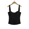 6109-25 Corsé busto francés desmontable con tirantes espina de pescado camisola modeladora de cintura para mujer