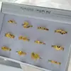 Anel de Ouro de Areia Vietnamita Imitado para Mulheres, Anel de Flor de Carro de Amor, Anel de Abertura Feminino, Ajustável, Presente para Transmissão ao Vivo, Atacado