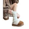 Calcetines de punto JK nuevos de otoño e invierno para mujer, calcetines torcidos de 8 caracteres apilados, lana cálida, protección para botas que estilizan las piernas