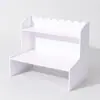 Prateleira de mesa de camada dupla com acabamento em renda, estação de trabalho de mesa estilo gaveta de alta qualidade, rack de armazenamento multicamadas simples e personalizável
