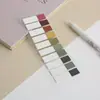 Pegatinas de índice Morandi de dos colores semitransparentes, etiquetas de clasificación escribibles, marcadores de notas para estudiantes, papelería al por mayor