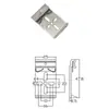 Huayi Mingtong Interruptor de Hebilla de Riel DIN35mm Hebilla de Sujeción Soporte de Montaje Aleación de Aluminio Base Negra y Blanca