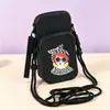 Bolsa de almacenamiento portátil para viajes al aire libre, riñonera para teléfono cruzada, monedero de silicona, tarjetero, organizador de auriculares y lápiz labial
