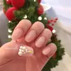 Arte de Uñas Media Cara Perla de Imitación Blanco Crudo Parche de Perlas Semircírculo Base Plana Perla Redonda Accesorios Hechos a Mano DIY