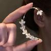 Novos Brincos de Gancho de Orelha Borboleta Super Brilhantes Full Diamond Sem Furos na Orelha Design de Clipe de Orelha Senso de Nicho Senso Avançado Brincos de Tarraxa