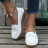 Aliexpress Zapatos de Verano para Mujer Talla Grande Estilo Retro Romano Europeo y Americano Zapatos sin Cordones Tejidos para Mujer Zapatos Casuales de Caña Baja