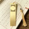 Fabricante de marcadores de página de metal latão feitos sob medida com gravação e corrosão estilo chinês para empresas e escolas, marcadores de página ocos personalizados