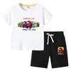 Nuevo conjunto de dos piezas para niños de verano 2023 camiseta de manga corta de algodón estilo coreano ins ropa infantil de comercio exterior
