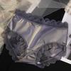 Braguitas de mujer con bordes ondulados sin costuras, sexys, ligeramente transparentes, ligeras, de verano, de seda antibacteriana en la entrepierna