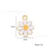 Pingente de Flor em Aço Inoxidável Estilo Ins para Pingar Óleo - Girassol/Margarida Pequena/Sorvete Acessórios para Joias DIY Colar