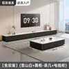Mueble de TV para Sala de Estar, Adecuado para Apartamentos Pequeños, Lujo Ligero Nuevo Modelo 2026, Conjunto Moderno Minimalista de Mesa de Centro y Mueble de TV de Pie