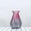 Vaso de Vidrio de Sodio-Calcio Transfronterizo al por Mayor Tarro de Almacenamiento Estilo Geométrico de Moda Decoración de Dormitorio Florero con Impresión de Logotipo