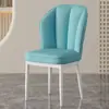 Silla de Comedor de Lujo Nórdico Luz Taburete para el Hogar con Respaldo Silla Simple para Tocador Silla de Comedor de Hierro Forjado de Lujo Ligero para Restaurante Hotel
