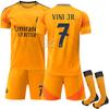 2425 Real Madrid fora uniforme de futebol terno meias laranja 9 Mbappe jersey 5 Bellingham comércio exterior grandes quantidades