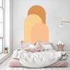 Adesivos de Arco Coloridos Criativos Boêmios para Quarto, Sala de Estar e Hall de Entrada; Adesivos de Parede Decorativos Autoadesivos de Arco com Costura de Três Cores