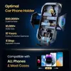 Soporte para teléfono de coche, TOPK Soporte universal para teléfono con bloqueo automático mejorado con clip de gancho para rejilla de ventilación de coche para iPhone Samsung
