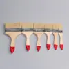Venta al por mayor de fábrica 641 modelos variados de comercio exterior mango de madera cola roja herramientas para barbacoa pintura de pincel de cerdas cepillo de limpieza