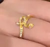 Caperucita Roja Explosivo Estilo Retro Color Aceite Goteando Alambre Dibujado Flor Anillo Femenino Diseño Nicho Sentido de Alta Calidad Anillo Anillo