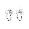 Pendientes navideños con clip de hueso para oreja con temperamento INS, pequeños pendientes de asta de piedra lunar Mori, venta al por mayor transfronteriza