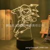 Sete crimes envolvendo luz noturna 3D acrílico LED luz colorida variável plug USB uso duplo comércio exterior instruções em inglês