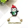 Serie Navideña Caricatura Colgante de Campana Broche de Papá Noel Alce Decoración de Árbol de Navidad Accesorios Accesorios para Bolsas