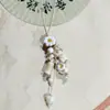 Pingente de Bolsa Cogumelo de Cerâmica Jingdezhen, Artesanal Artístico, Estilo Fresco, Corrente de Celular Fofa, Chaveiro, Presente Atacado