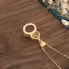 Transmisión en Vivo de Joyería al por Mayor Diseño de Estilo Étnico Latón Chapado en Oro Colgante de Calabaza Incrustado con Ágata Roja Calcedonia Accesorios para Collares