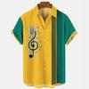Camisa hawaiana de manga corta informal con estampado 3D de playa para hombre, estilo hawaiano, holgada, de verano, estilo transfronterizo