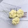 Flor de estambre tejida a mano producto terminado con pétalos puntiagudos hacia afuera, flor de rosa tejida, regalo para cumpleaños y Navidad, flor realista de ganchillo