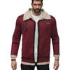 Producto Nuevo Transfronterizo 2024 Abrigo para Hombre Amazon de Longitud Media Jacket Gruesa de Ante Sintético con Piel Sintética Estilo Casual Japonés y Coreano