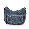 Bolsa de Hombro Grande de Mezclilla Lavada Casual Retro Desgastada para Mujer Nueva Bolso Cruzado Simple al Hombro