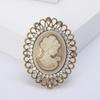 Venda quente estilo europeu e americano retro beleza cabeça série broche criativo feminino corpete liga strass pino acessórios