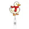 Porta-Crachá Retrátil Animal de Desenho Animado de Natal Porta-Cartão Giratório Puxável Porta-Cartão de Estudante para Escritório
